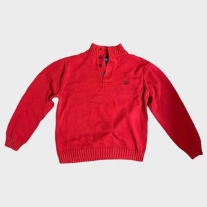 chaps by ralph lauren 1/4 button-up sweater
